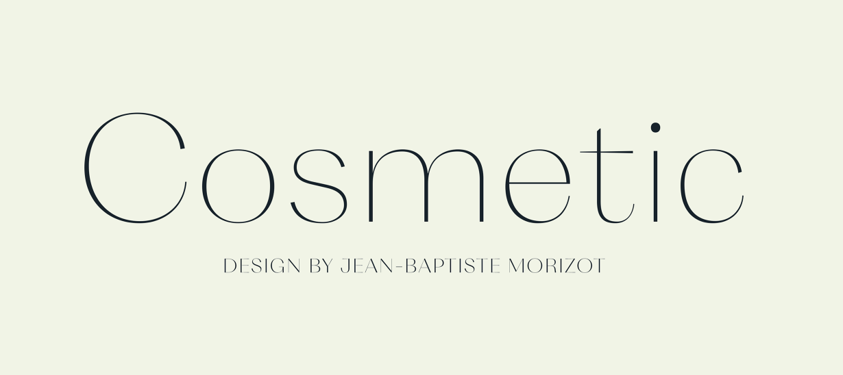 Beispiel einer Cosmetic Regular-Schriftart